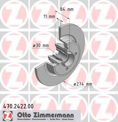 ZIMMERMANN 470242200 гальмівний диск