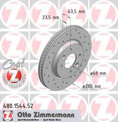 ZIMMERMANN 480154452 гальмівний диск