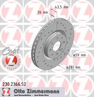 ZIMMERMANN 230236652 гальмівний диск