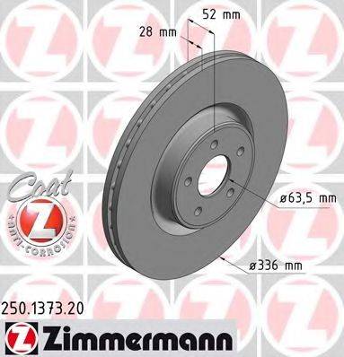 ZIMMERMANN 250137352 гальмівний диск