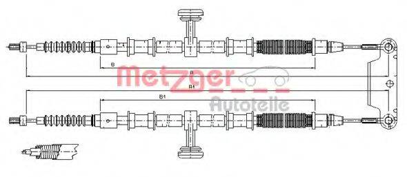 METZGER 115944 Трос, стоянкова гальмівна система