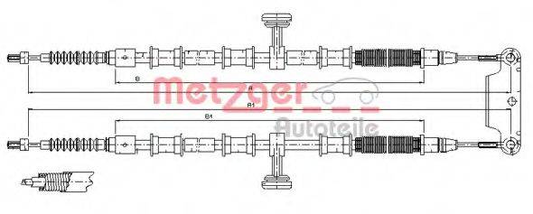 METZGER 115945 Трос, стоянкова гальмівна система