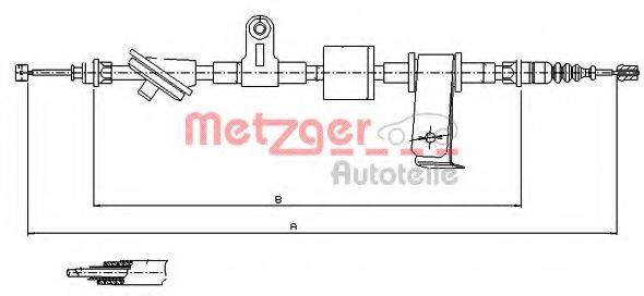 METZGER 120101 Трос, стоянкова гальмівна система