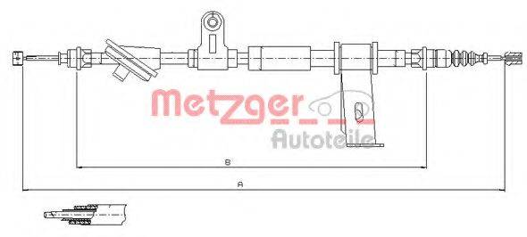 METZGER 120102 Трос, стоянкова гальмівна система