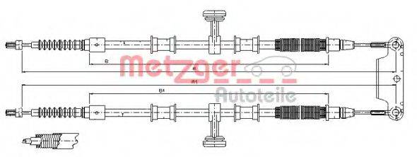 METZGER 120710 Трос, стоянкова гальмівна система