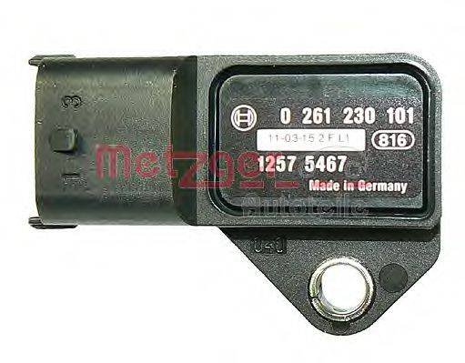 METZGER 0906121 Датчик тиск наддуву; Датчик тиск наддуву; Датчик, тиск у впускному газопроводі
