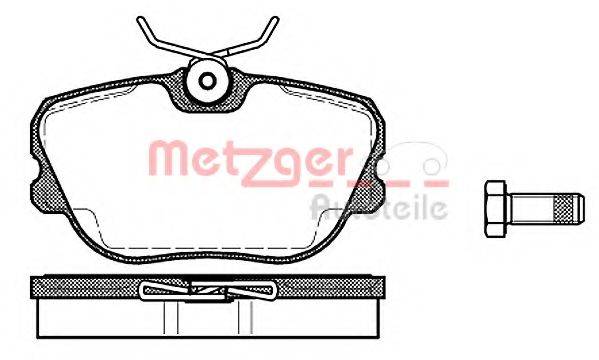 METZGER 1170722 Комплект гальмівних колодок, дискове гальмо